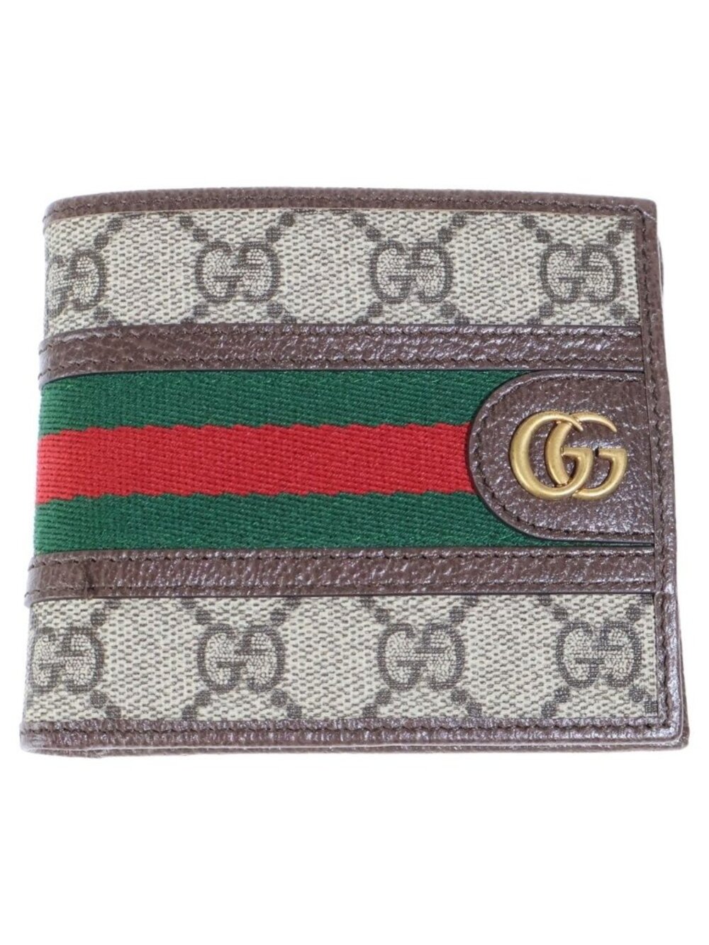 Gucci GG Supreme Ophidia Bifold Wallet Brown Beige